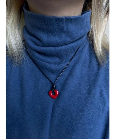 Oralgo Aesthetic Leather Heart Choker Necklace - Adjustable Everyday Accessory for Parties & Appointments - Buy Online on GoSupps.com