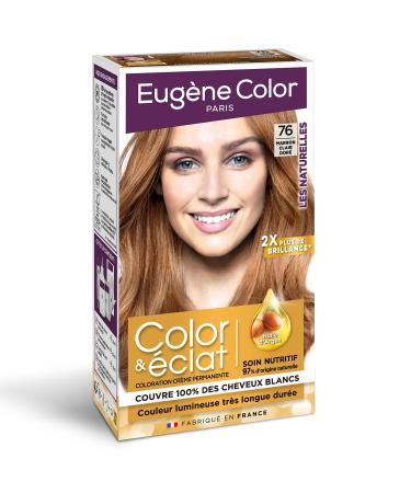 EUGENE COLOR Teinture Durable Marron Clair Dor Soin l Huile d Argan pour Brillance Intense (115 ml) - Le lot de 3