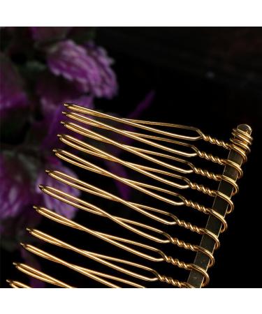 XISAOK Bridal Wedding Veil Combs | Metal Wire Hair Clip with 20 Teeth | Bridal Hair Accessories - Buy Online on GoSupps.com