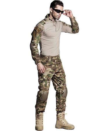 SINAIRSOFT US Army Camo BDU Uniform Set with Knee Pads - Tactical Combat Apparel - Buy Online on GoSupps.com