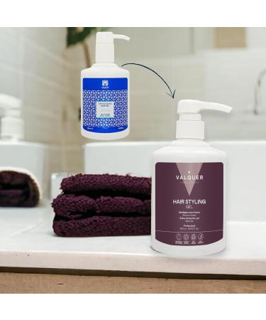 Valquer Profesional Hair Fixing Gel. Hair Gel. Vegan and Sulfate Free. Hair Gum. Hair Fixing. Define Hairstyle. Wet Effect - 500 Ml - Buy Online on GoSupps.com