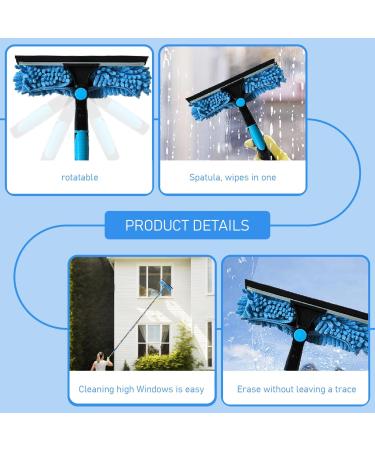 Window Cleaning Kit Window Squeegee Cleaner Tool with 10-Section Extension Pole 2-in-1 Rotatable Window Squeegee Telescopic Pole for Home Car Glass Window Cleaning Kit Squeegee Window Squee - Buy Online on GoSupps.com