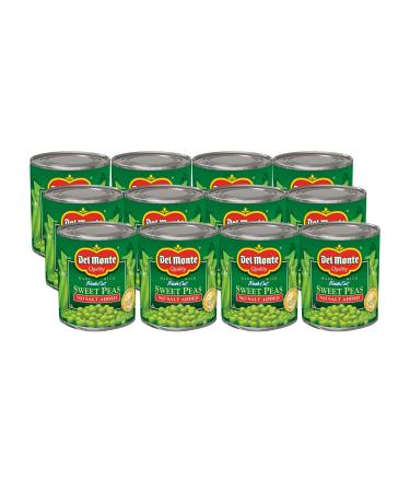 Del Monte Canned Fresh Cut Sweet Peas No Salt Added, 8.5-Ounce (Pack of 12)