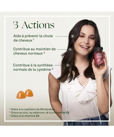 Lux ol Gummies Pousse des Cheveux (1) Sans Sucres Ar me Naturel Go t Fraise 60 Gummies 150 g & Gummies Chute de Cheveux (1) Sans Sucres 60 Gummies 150 g - Buy Online on GoSupps.com