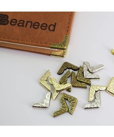 60 Pcs Metal Book Corners Protector Vintage Scrapbook Supplies Photo Mounting Corners Crafting Iron Picture Corner Protectors bulk pack 60pcs(gold silver antique bronze) - Buy Online on GoSupps.com