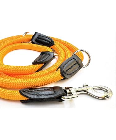 Leitengr n Dog Leash Derby 2m Adjustable Robust Nylon for Medium to Large Dogs | Bright Orange - Buy Online on GoSupps.com