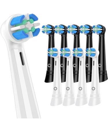 Replacement Toothbrush Heads Compatible with Oral-B iO Replacement Head for IO Series 10/6/7/9/5/4 Electric Toothbrush Black&White Brush Heads 10 Count Mixed Colors 1 Count (Pack of 10)