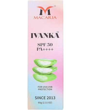 Macaria Ivanka SPF 50 PA++++ Sunscreen for Men Women & All Skin Types. with Full Spectrum Protection for Dry & Acne Prone Summer Skin Advanced Hydration & Non Greasy Formula for Face & Full Body - Buy Online on GoSupps.com
