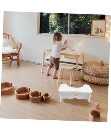 NOLITOY Children's Toilet Stool - Step Stool for Kids Bathroom Footstool Spa Booster Pad White - 47.5x27.5x17.5CM - Buy Online on GoSupps.com