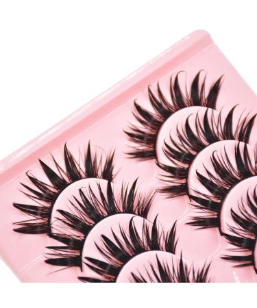 10 Pairs Manga Lashes - Wet Look 16mm D Curl Spiky Volume Faux Mink Anime & Cosplay Lashes - Thick Manhua False Eyelashes (SD01) - International Shipping Available - Buy Online on GoSupps.com