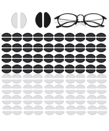 TMRBBesty Eyeglass Noses Eyeglass Pads Eyeglass Pots Eyeglass Pads Soft Eyeglass Pads Black + Transparent