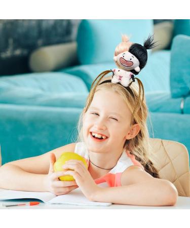 Plush Doll Hairhoops Plush Cartoon Doll Hairband Cute Hairhoops for Styling Makeup Fashion Plush Doll Hairband for Girls Kids Gemini - Buy Online on GoSupps.com