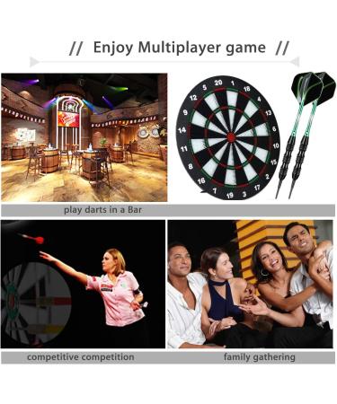 Sanfeng Professional Soft Tip Darts Set 20g - 50 Rubber O-Rings, 30 Plastic Tip Darts, Aluminum Shafts, 6 Flights, Portable Case - Green - Buy Online on GoSupps.com
