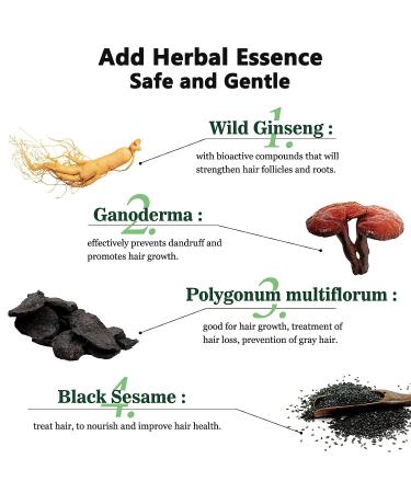 3-IN-1 Herbal Black Hair Dye Shampoo - Instant Gray Coverage & Nourishing for All Hair Types - 500ml - Buy Online on GoSupps.com