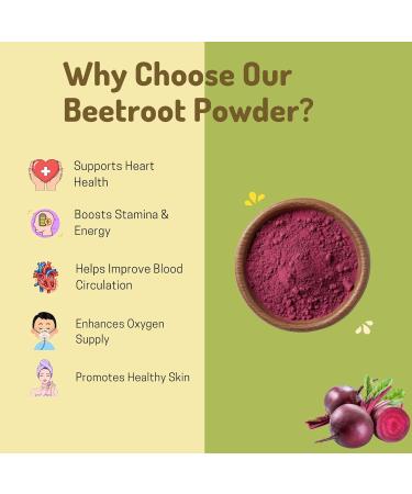 ZYVIA Organic Beetroot Powder | Unpolished No Additives | Natural Superfood for Energy Stamina & Detox | Rich in Iron & Antioxidants | 100% Pure Vegan Supplement (8.8 Ounce) - Buy Online on GoSupps.com