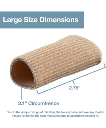 ZenToes Large Toe Caps with Gel Lining - 5 Pack Fabric Sleeves to Prevent Corns, Calluses, and Blisters Between Toes - Buy Online on GoSupps.com
