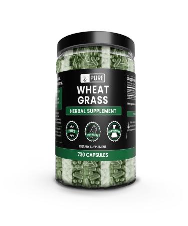 Pure Original Ingredients Wheat Grass (730 Capsules) No Magnesium Or Rice Fillers Always Pure Lab Verified 730 Count (Pack of 1)