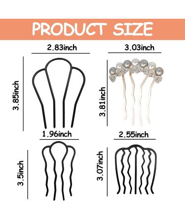 7 PCS Metal Hair Fork Bun Clip Stick Set with Pearl Hair Accessories for Women - Hair Styling Tool Kit for Easy Hairstyles - Buy Online on GoSupps.com