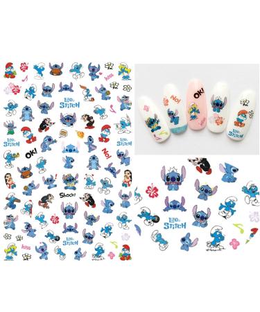 Cute Cartoon 3D Nail Stickers - Self-Adhesive Decals for Women, Kids, and Girls | Kawaii Nail Art Supplies for Manicure Decoration (2 Sheets, 160+ Decals) - Buy Online on GoSupps.com
