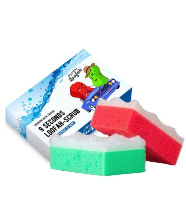 Premium Exfoliating Loofah Body Scrubber  Bath Sponge for Men and Women s SPA  Shower Essential Skin Care  Foam Scrubber Loofah for Exfoliation Dead Skin (Set of 2)
