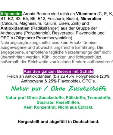 Aronia Berries OPC Cell Protect - 120 Powder Capsules | Antioxidants Immune Support Pure & Natural - Germany - Buy Online on GoSupps.com
