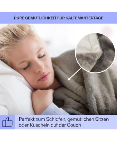Klarstein Thermal Blanket - 120W Electric Heating Blanket for Bed & Camping Washable & Energy-Saving Large Sizes 200x180 cm & 180x130 cm in Cream Gray - Buy Online on GoSupps.com