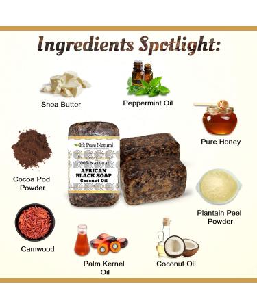 It's Pure Natural Bundle of Extra Virgin Organic Unrefined Raw Coconut Oil (16 oz) for Skin with Coconut Oil (Pack of 3) Soap for Face & Body Acne Treatment & Dark Spot Remover - Buy Online on GoSupps.com