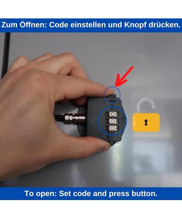 Secure Locking Fuses for Refrigerator & Doors - 2 Pack Black Child Safety Locks with Custom Code - Buy Online on GoSupps.com