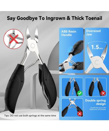 Professional Precision Nail Scissors for Thick Fingernails & Toenails | Stainless Steel Nail Clippers with Soft Handle - Buy Online on GoSupps.com