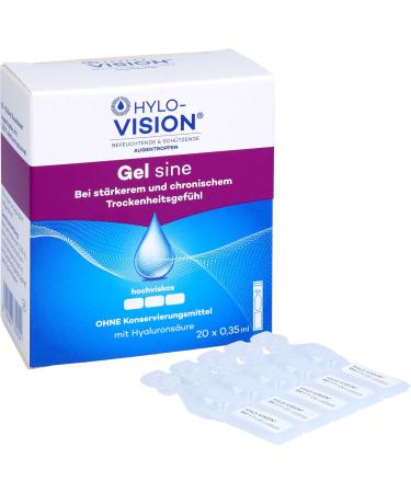 Buy HYLO-VISION Gel - 20 Single Dose Pipettes (0.35 ml each) | Soothing Eye Drops for Dry Eyes - Fast International Shipping - Buy Online on GoSupps.com