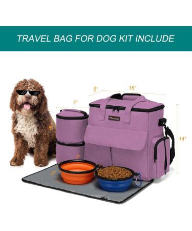 Airline Approved Pet Travel Bag - Modokers Weekend Dog Ice Set for Dogs & Cats - Multifunctional Organizer in Pink - Buy Online on GoSupps.com