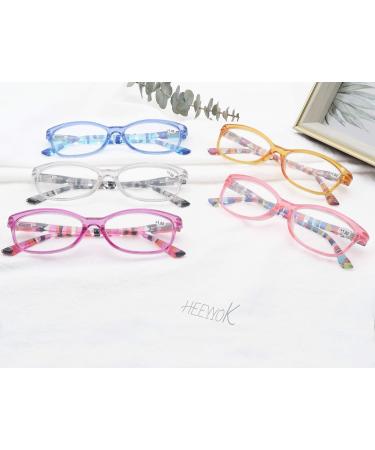 HEEYYOK Women's 2.5x Colorful Reading Glasses - Lightweight Comfortable Readers for Small Faces - Durable Spring Hinge - 5 Pack Mix Colors - Buy Online on GoSupps.com