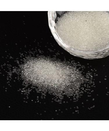 Pandahall Set of 50g 3D DIY Nail Art Decoration Nail Art Tips Caviar Beads and White 0.6 Mini 0.8mm Trnasparent