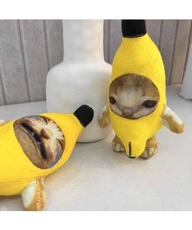 Buy Adorable Crying Banana Cat Key Ring | Plush Trailer Doll | Cute Sounded Banana-Meow Cat | International Shipping Available - Buy Online on GoSupps.com