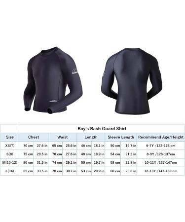 COOLOMG Kids Rash Guard Shirt - UPF 50+ Sun Protection, White, Medium - Buy Online on GoSupps.com
