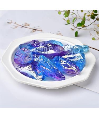 200g Natural Crystal Electroplate Stone Quartz Specimen Collection Home Decor Fish Tank Decoration Gift 190-200g Electroplate Stone - Buy Online on GoSupps.com