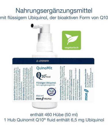 Buy QuinoMit Ubiquinol Liquid (50ml) - Vegan Kaneka Coenzyme Q10 High Dose Liposomal | Dr Enzmann - International Shipping - Buy Online on GoSupps.com
