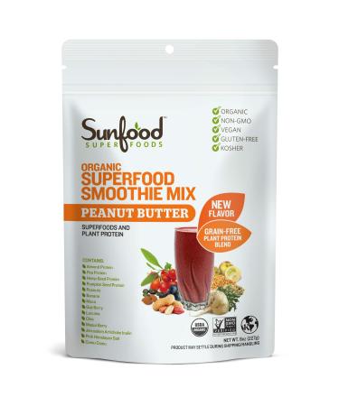 Sunfood Organic Superfood Smoothie Mix Peanut Butter 8 oz (227 g)