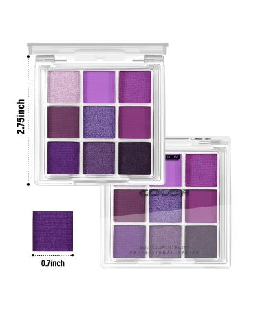 9 Colors Purple Eyeshadow Palette - Creamy Shimmer & Matte Shades for Travel | Best Eye Makeup for Women - Buy Online on GoSupps.com