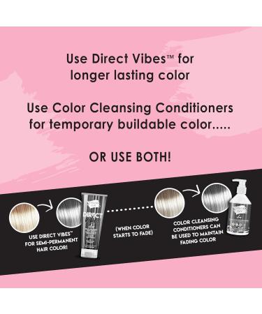 Buy Direct Vibes Semi-Permanent Hair Color in Silver | Vibrant Long-Lasting Ammonia-Free Vegan 8 fl oz - International Shipping Available - Buy Online on GoSupps.com