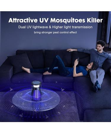 Uiage Bug Zapper - Solar & Rechargeable Mosquito Zapper - 4200V High Powered Electric Fly Trap - Waterproof Bug Killer Lantern for Camping, Patio, Yard, Home - Buy Online on GoSupps.com