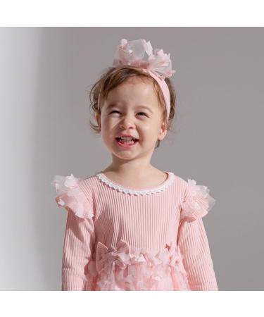 PatPat Baby Girl Long Sleeve Tutu Dress | Infant Tulle Flower Girl Dress | Christmas Party Princess Dress 6-9 Months Light Pink - Buy Online on GoSupps.com