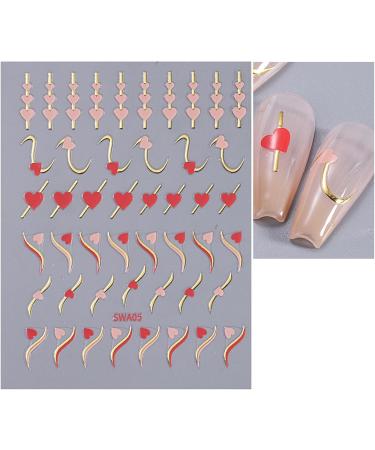 JMEOWIO 9 Sheets Moon Star SnakeNail Art Stickers Decals Self-Adhesive Nail Supplies Nail Art Design Decoration Accessories - Buy Online on GoSupps.com