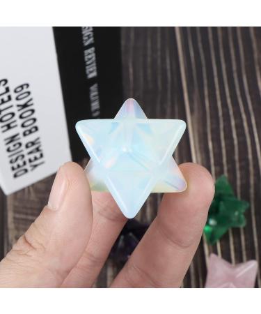 Artistone Opalite Crystal Merkaba Star Healing Crystal Set Hand Carved Gemstone Merkaba Chakra Spiritual Reiki Stones for Christmas Thanks-Giving Decorations(Pack of 2) - Buy Online on GoSupps.com