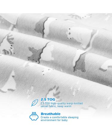 Lictin Baby Sleeping Bag 18-36 Months | 100% Cotton TOG 2.5 Winter Wearable Blanket with Removable Sleeves | Adjustable Length Polar Bear Pattern | Infant Toddler Sleeping Sack - Buy Online on GoSupps.com