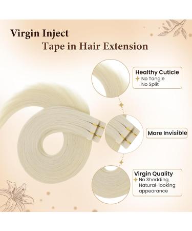 Hetto Real Hair Tape In Extensions - Blonde Remy Hair #60 - 5pcs 45cm 12.5g - Premium Hair Recovery 18 Inch - Buy Online on GoSupps.com