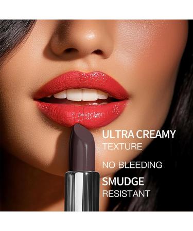 Matte Finish Lipstick | Black Rose Sweat-Resistant Foundation for Makeup - Smudge-Proof Lipstick - For Beauty Travel Daily Wear Evening Wear Women Girls - Buy Online on GoSupps.com