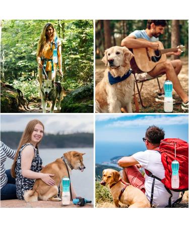 Etaccu Dog Drinking Bottle - Portable 350/550ml Leakproof Water Bottle for Dogs & Cats | BPA-Free Includes Dog Food Cups for Hiking & Camping - Buy Online on GoSupps.com