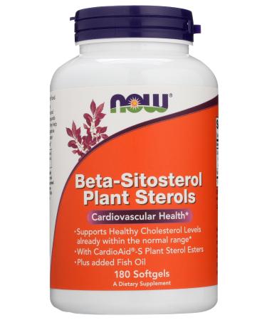 NOW FOODS SPO Beta-Sitosterol Plant Sterols with Fish Oil 180 Count