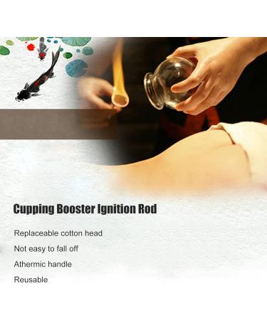 Premium Stainless Steel Cupping Stick Set - Fire-Tied Rods with Wooden Handle - Traditional Reusable Cupping Therapy 2 Pieces for Optimal Health - Buy Online on GoSupps.com
